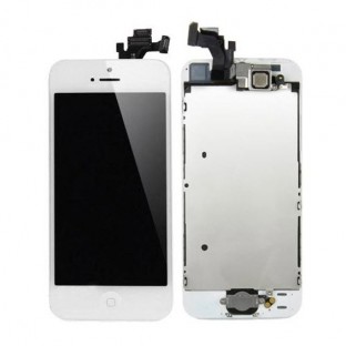 iPhone 5 LCD Digitizer Frame Complete Display White Pre-Assembled (A1428, A1429)