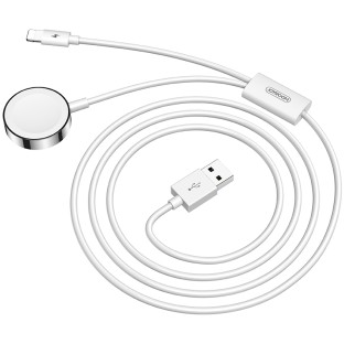 Joyroom 2in1 1.5m câble de charge USB pour Apple Watch Blanc
