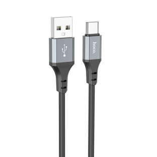 Hoco 3m 3A cavo di ricarica USB-C in silicone nero