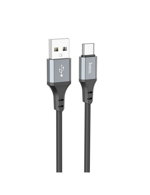 Hoco 3m 3A USB-C silicone charging cable black