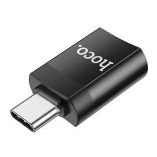 Hoco Adaptateur USB-C (mâle) vers USB-A 3.0 (femelle) noir