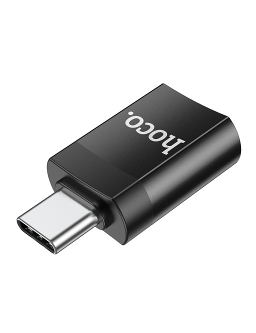 Hoco USB-C (Stecker) auf USB-A 3.0 (Buchse) Adapter Schwarz