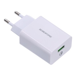 Borofone 18W USB-A QC3.0 Caricabatterie veloce Bianco
