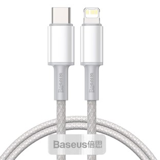 Baseus câble USB-C vers Lightning blanc de 1m