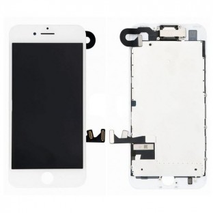 iPhone 8 Plus LCD Digitizer Frame Display completo bianco preassemblato (A1864, A1897, A1898)
