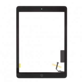 digitateur en verre de l'écran tactile de l'iPad 9.7 (2017) noir préassemblé (A1822, A1823)