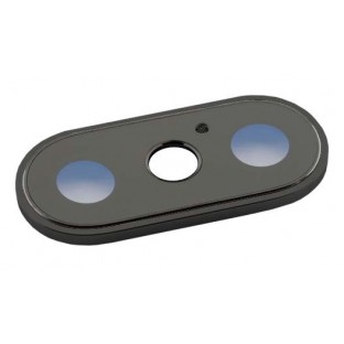 iPhone X lente doppia fotocamera per custodia Backcover nero (A1865, A1901, A1902)