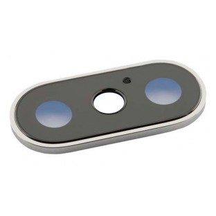 iPhone X Dual Kamera Linse für Gehäuse Backcover Silber