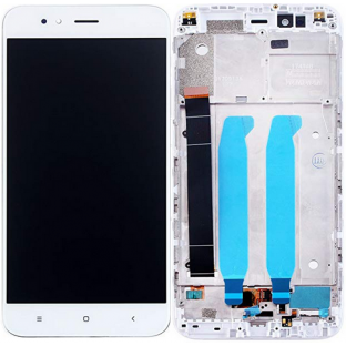 Xiaomi Mi A1 LCD sostituzione display + telaio preassemblato bianco