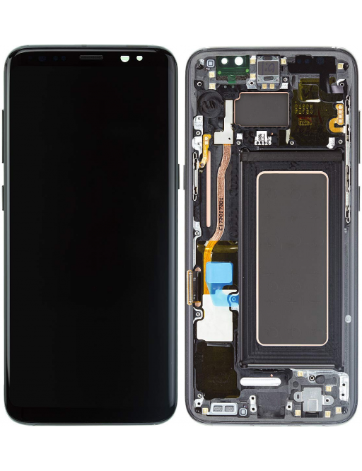 Samsung Galaxy S8 LCD Digitizer Ersatzdisplay + Rahmen Vormontiert Schwarz