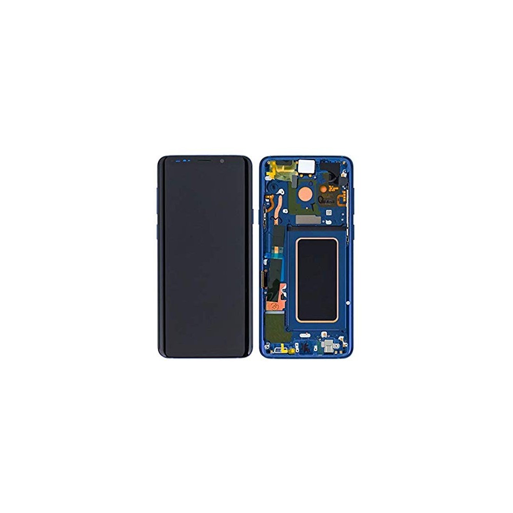 Samsung Galaxy S9 Plus LCD Digitizer Ersatzdisplay + Rahmen Vormontiert Blau