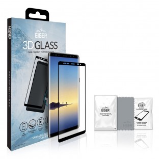 Eiger Samsung Note 8 3D Armor Glass Display Protector Film con cornice nera (EGSP00143)