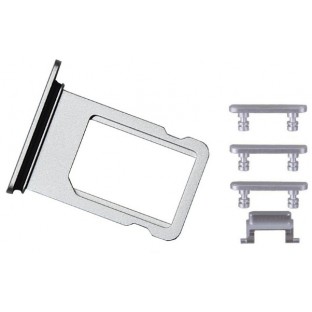 iPhone 7 Sim Tray Card Slider Adapter Set Grey (A1660, A1778, A1779, A1780)