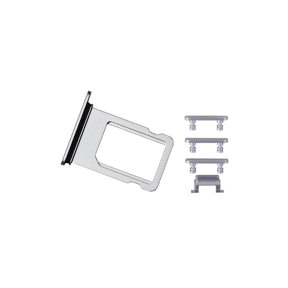 iPhone 7 Sim Tray Card Slider Adapter Set Grey (A1660, A1778, A1779, A1780)