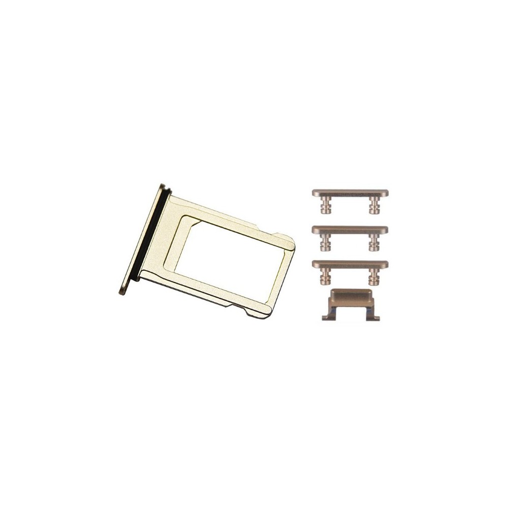 iPhone 7 Sim Tray Card Slider Adapter Set Gold (A1660, A1778, A1779, A1780)