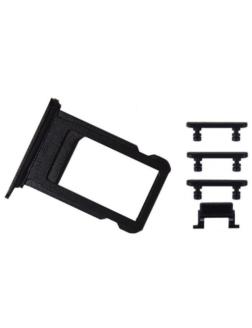 iPhone 7 Sim Tray Card Slider Adapter Set Noir (A1660, A1778, A1779, A1780)