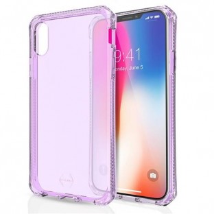 ITSkins iPhone Xs Max Spectrum Protection Hardcase Cover (Drop Protection 2 mètres) Transparent / Purple (APXP-SPECM-LIPP)