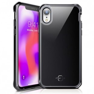 ITSkins iPhone Xs Max Hybrid Glass Protection Hardcase Cover (Drop Protection 2 meters) Black (APXP-IRIDM-BLCK)